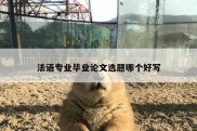 法语专业毕业论文选题哪个好写