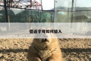 德语字母如何输入