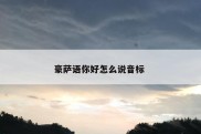 豪萨语你好怎么说音标 