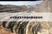 中文翻译意大利语的翻译器有吗