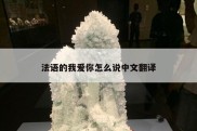 法语的我爱你怎么说中文翻译