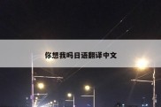 你想我吗日语翻译中文