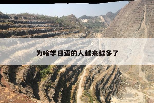 为啥学日语的人越来越多了