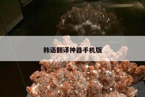 韩语翻译神器手机版