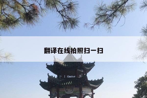翻译在线拍照扫一扫